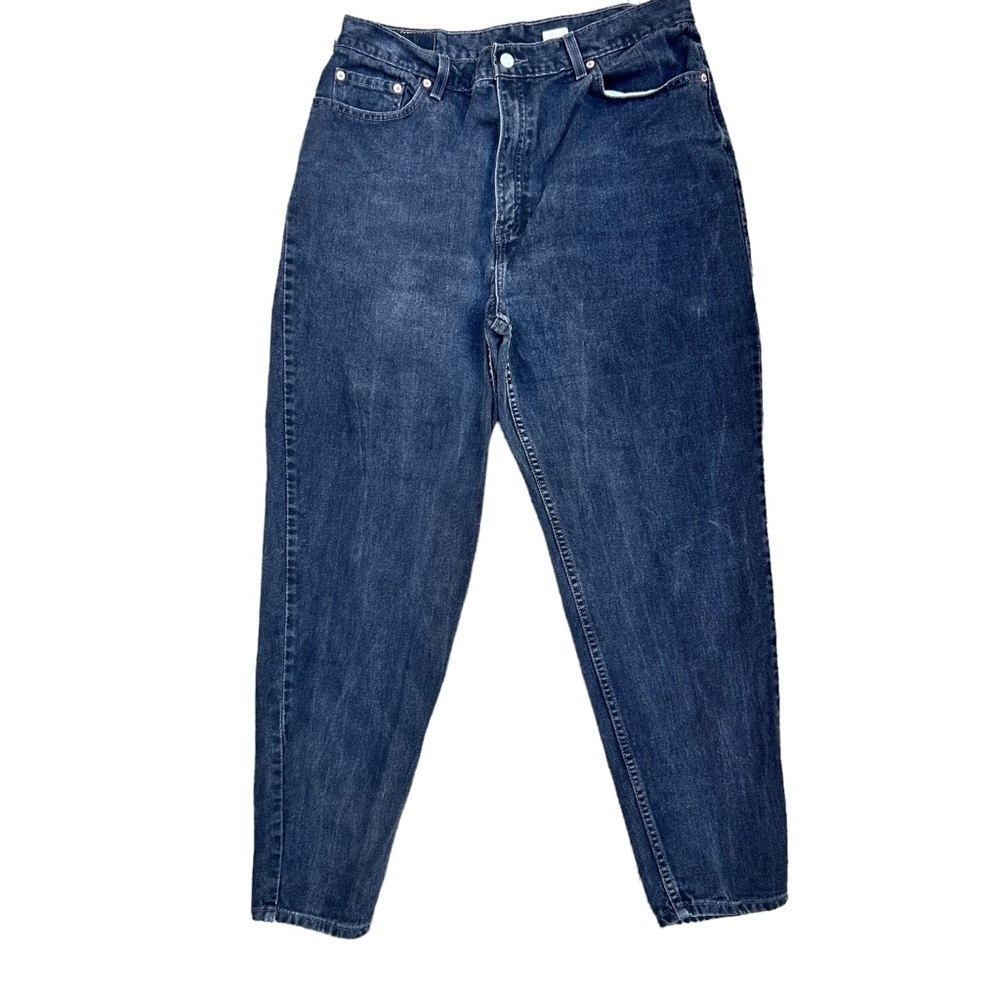 Y2K Levi's 550 Jeans 18 Relaxed Fit Tapered Leg Black Normcore Distressed School